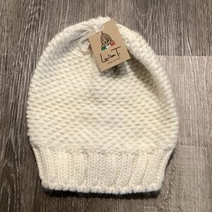 Cream Knit Hat for Women